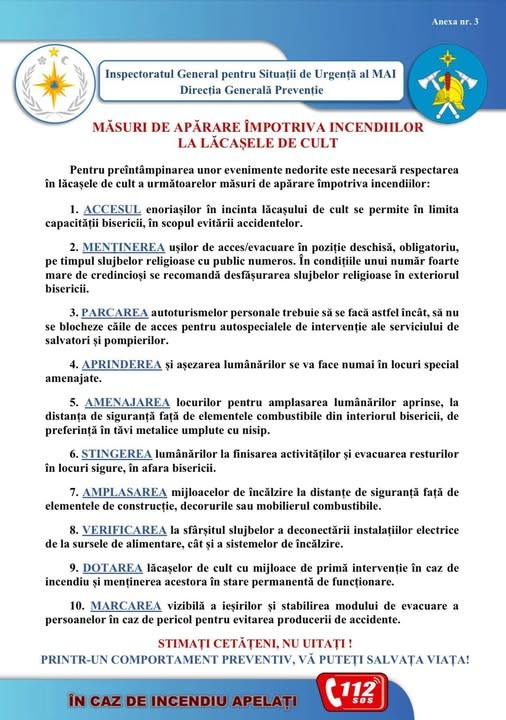 Cu privire la organizarea și desfășurarea măsurilor de prevenire a situațiilor de urgență în perioada sărbătorilor de „Sfintele Paști”