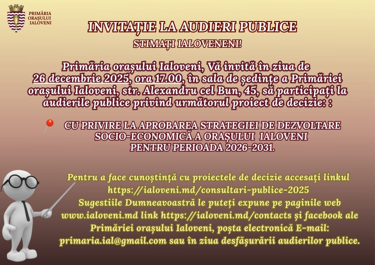 Invitație la Audieri Publice