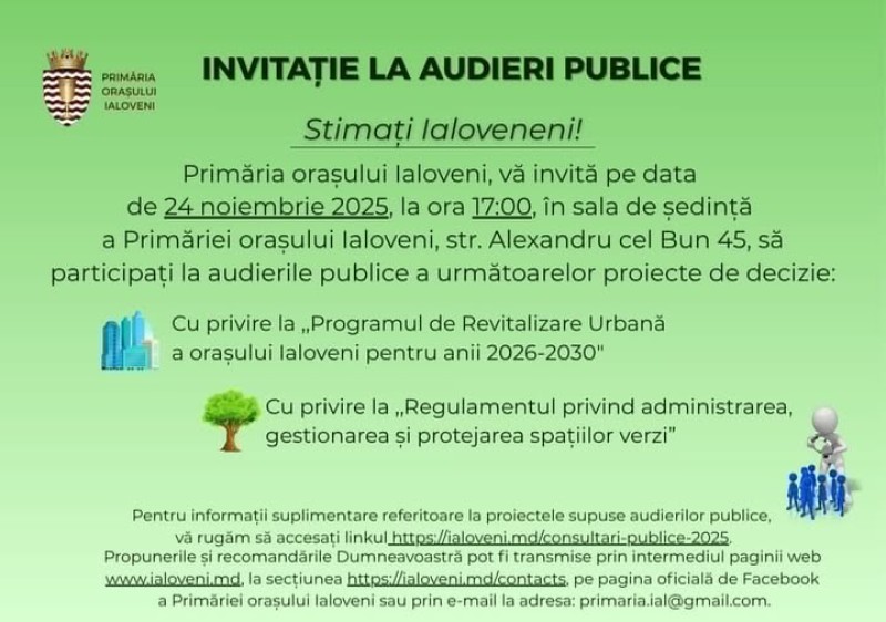 Invitație la Audieri Publice